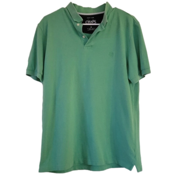 Chaps Easy Care Polo Green Men's Button Down Shirt - Picture 1 of 5